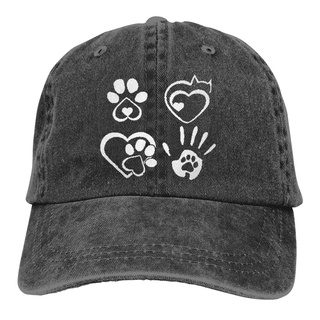 Sign Love Animals Paws Heart Hand Adult Denim Sun Hat Classic Vintage Adjustable Baseball Cap #1
