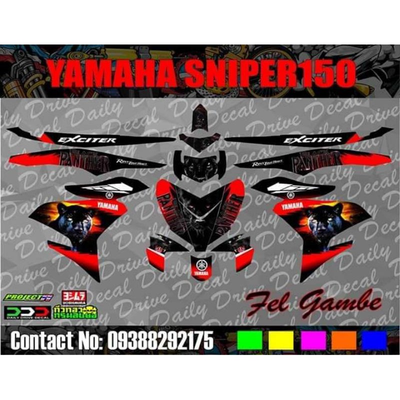 Sniper 150 Full Decals Panther Shopee Philippines
