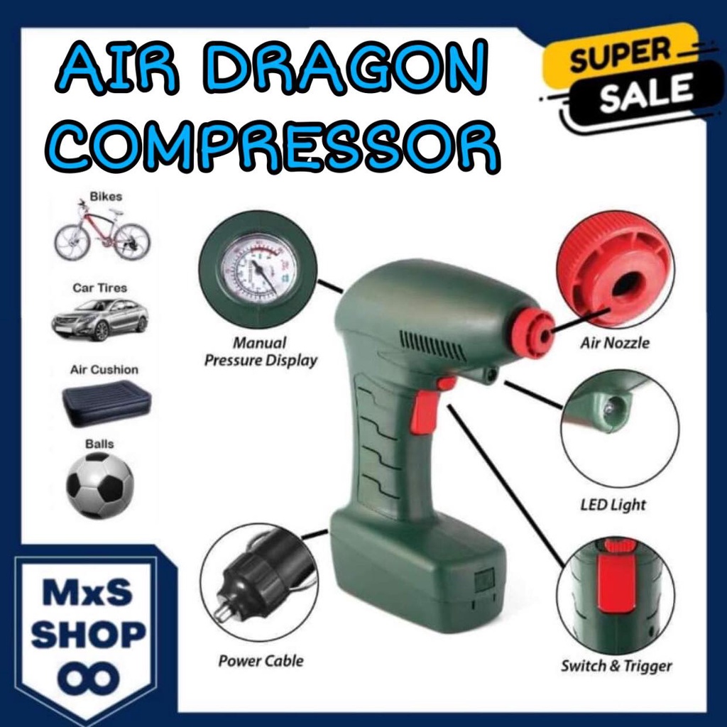 Air Dragon Handheld Portable Air Compressor Shopee Philippines
