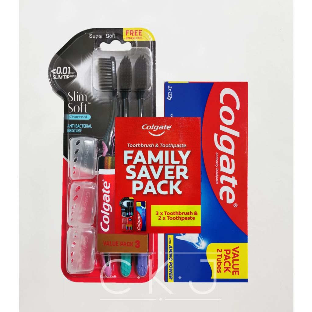 Colgate Toothbrush & Toothpaste Family Saver Pack Shopee Philippines