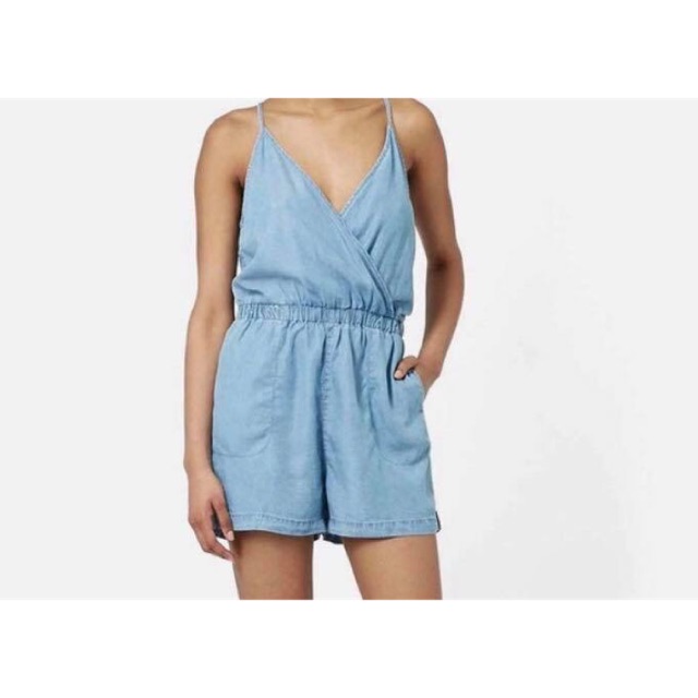 topshop denim romper
