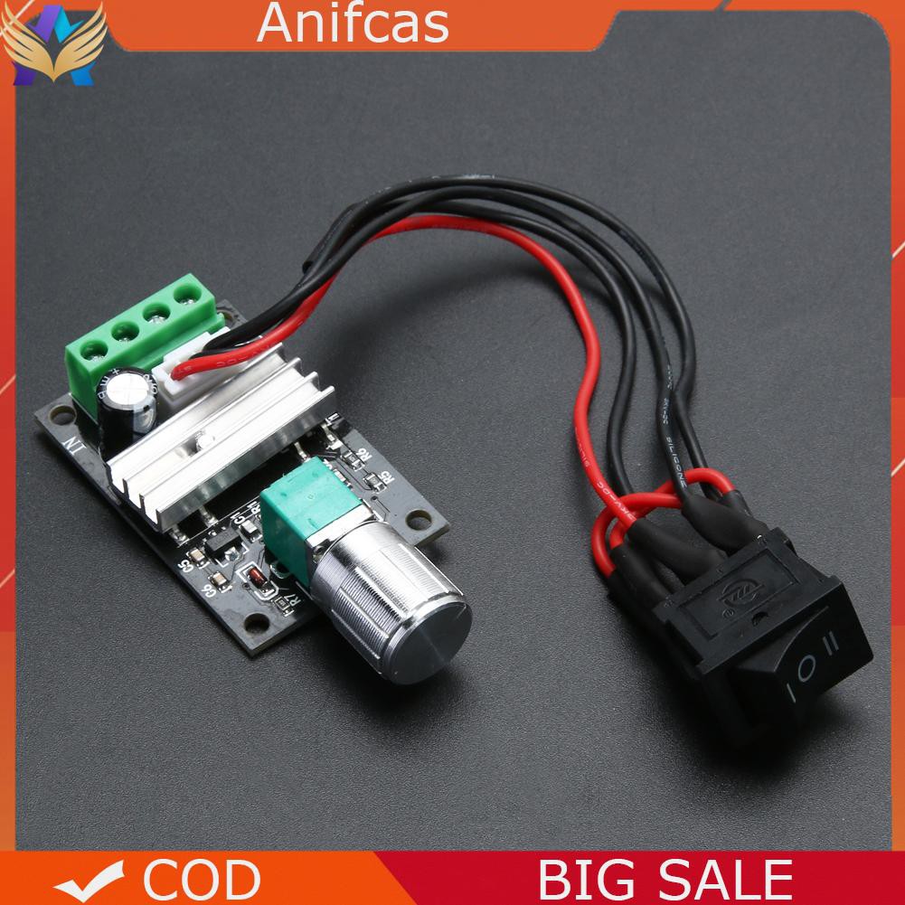 【Cash On Delivery】6V 12V 24V 3A PWM DC Motor Speed Controller Forward Reverse /w Switch