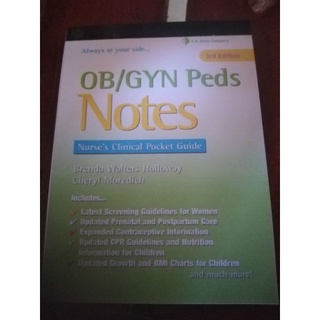 OB Gyn/ Peds notes- POcket Guide | Shopee Philippines