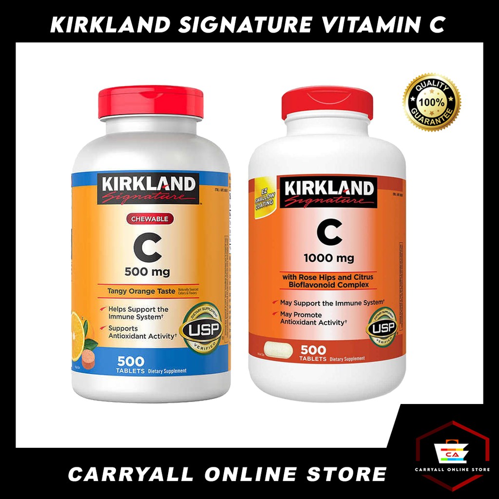 ORIGINAL Kirkland Vitamin C 500 mg 1000 mg (500 tablets) Shopee