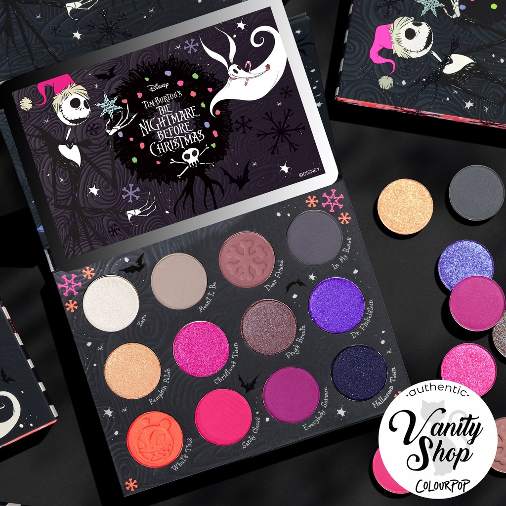 Colourpop The Nightmare Before Christmas Eyeshadow Palette Disney Tim Burton Shopee Philippines