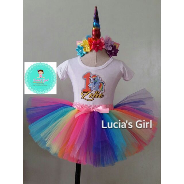 tutu skirt rainbow