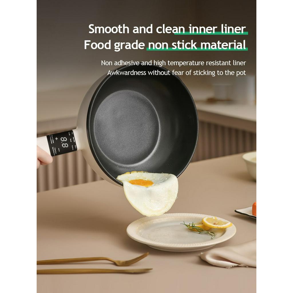 ICON Electric Frying Pan 2Layer Cooker Multifunctional Rice Cooker Non Stick Mini Pot With Steamer - Image 4