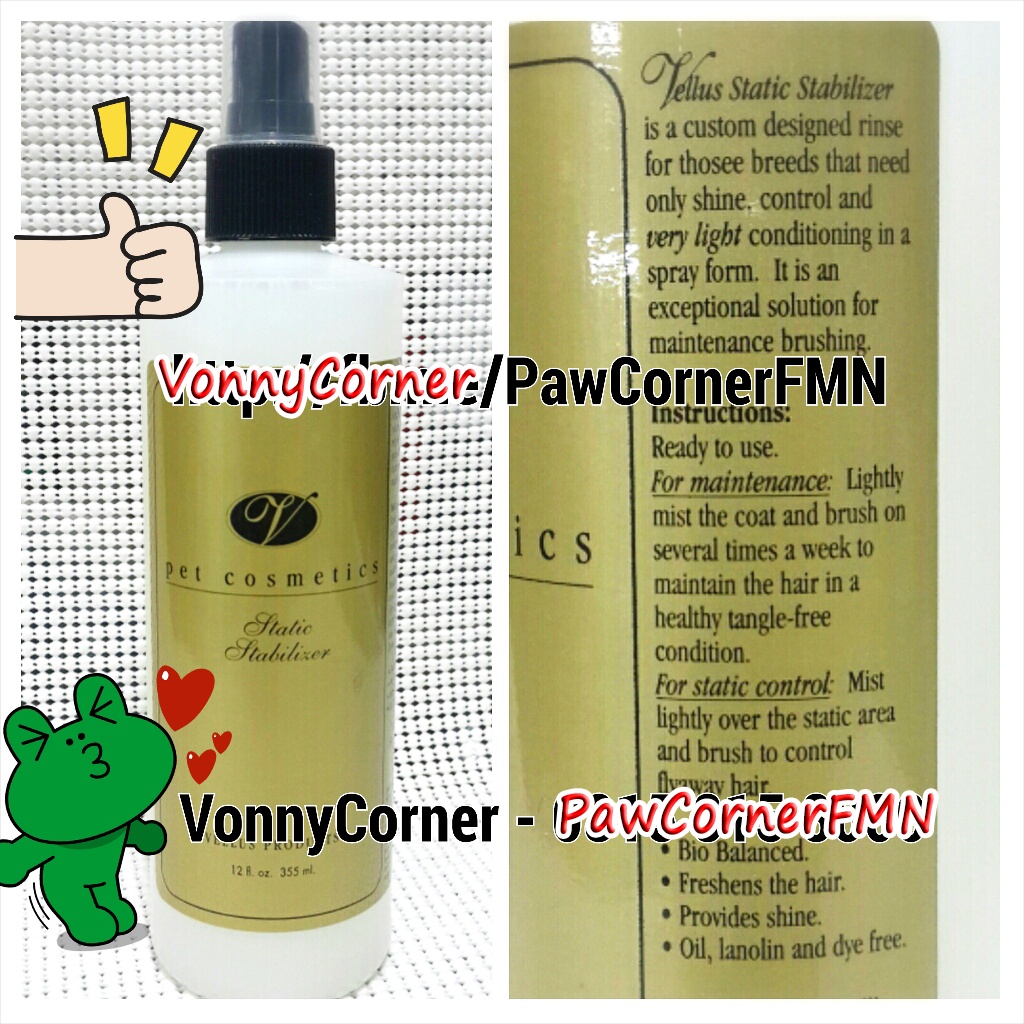 Pet Cosmetic Vellus Static Stabilizer Spray Softener Dog Cat Dog Show