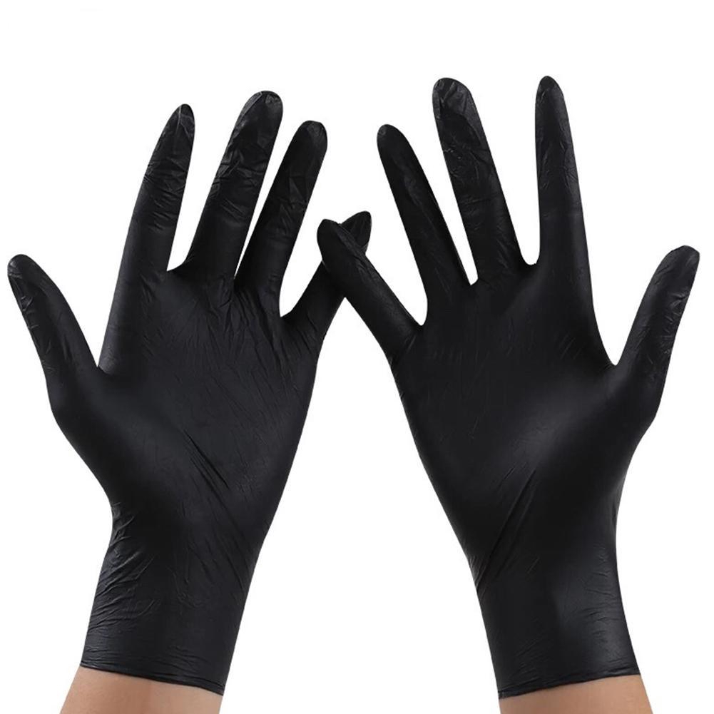 black medical gloves