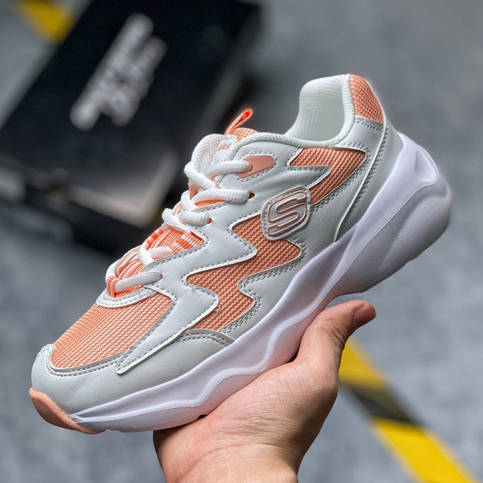 skechers d'lites orange