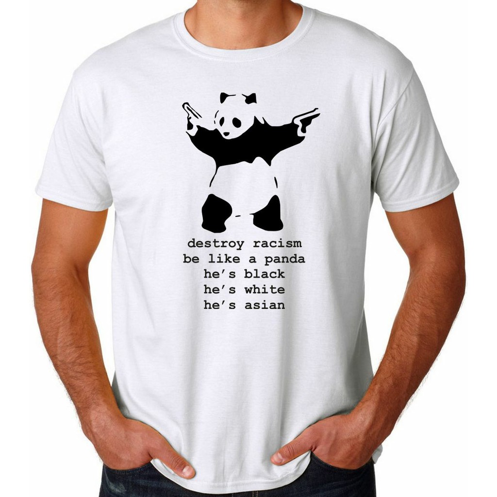 Anti Racism Panda Men T Shirt Funny Internet Meme Shopee Philippines