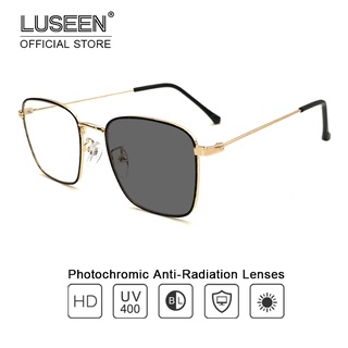 LUSEEN Anti Radiation Photochromic Eyeglass for Woman Men Anti Blue Light Eye Glasses