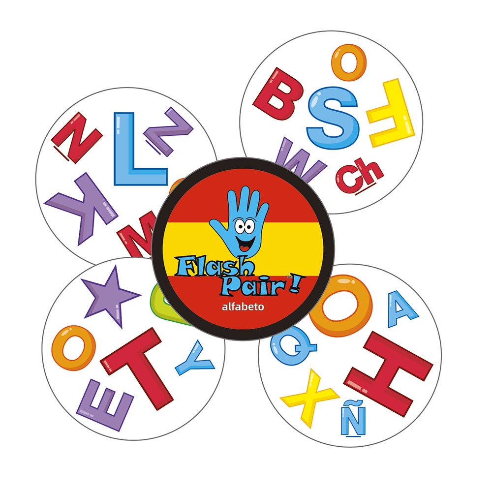 70mm spot Spanish alphabet board game card games love it flash pair for