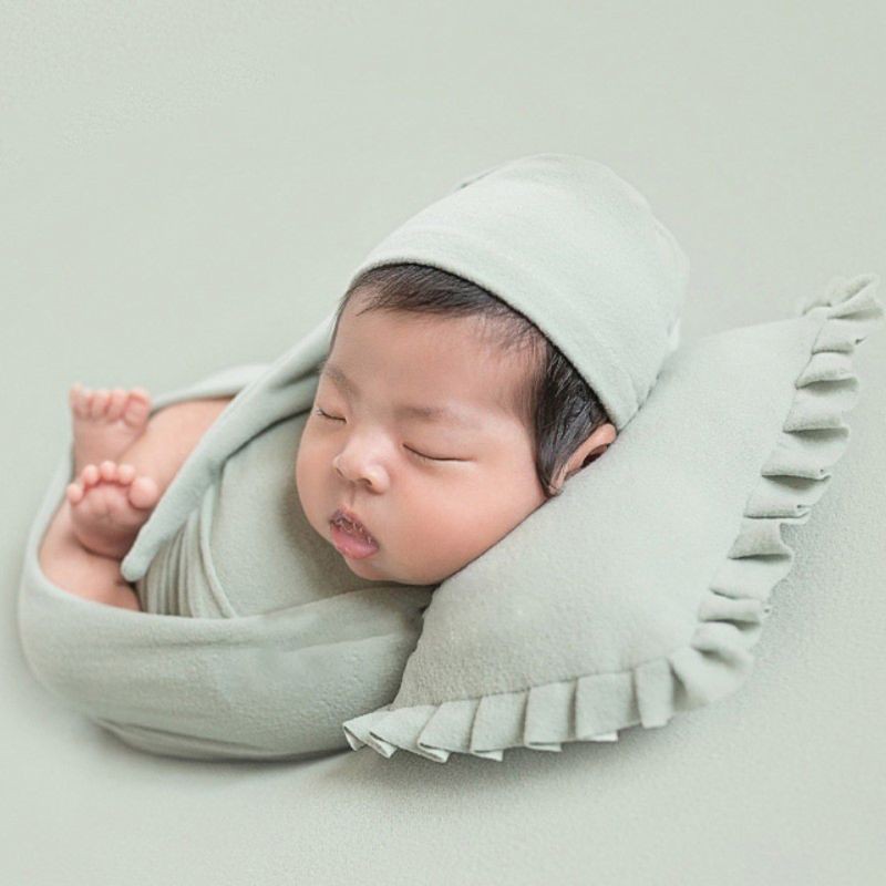3Pcs/Set Baby Hat Pillow Wrap Newborn Photography Infants Photo Shooting Props 