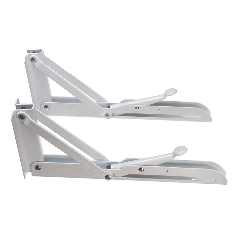 2Pcs Triangular Folding Bracket Metal Release Catch Support Bench Table Folding Shelf Bracket Home