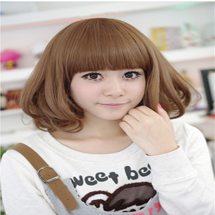 Wig Short Hair Korean Short Curly Hair Bobo Head Qi Liu Bang