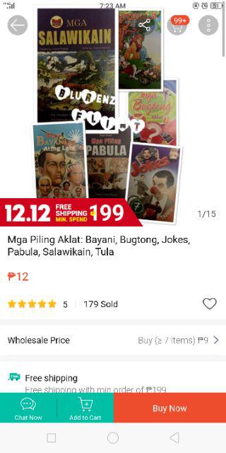 Mga Piling Aklat Bayani Bugtong Jokes Pabula Salawikain Tula Shopee Philippines 9595