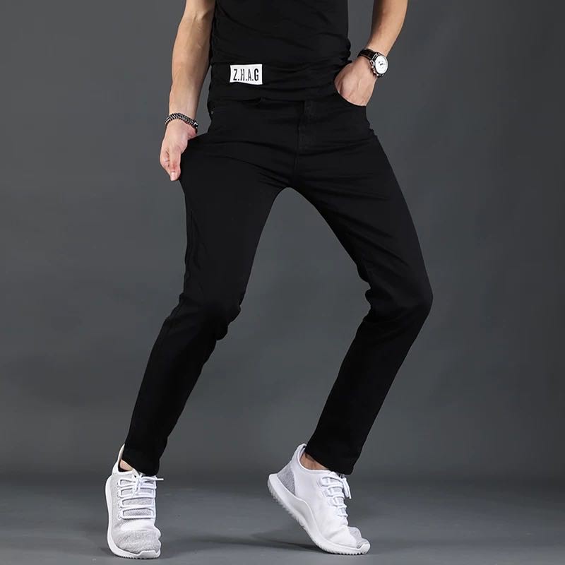 mens apparel denim plain black pants High quality fashion jeans for Men ...