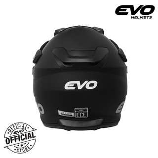 EVO DX-7 Plain Dual Sport Full Face Helmet with Free Clear Lens ...