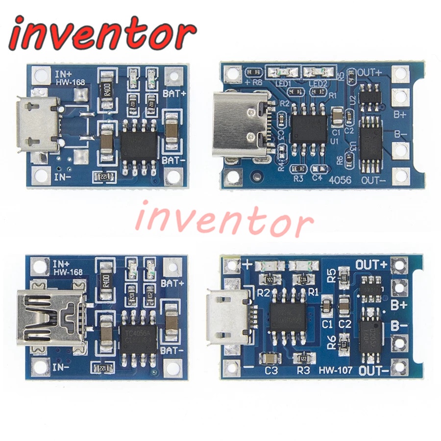 TP4056 USB Type-C 18650 Lithium Battery Charger Board - 5V 1A Fast Charging