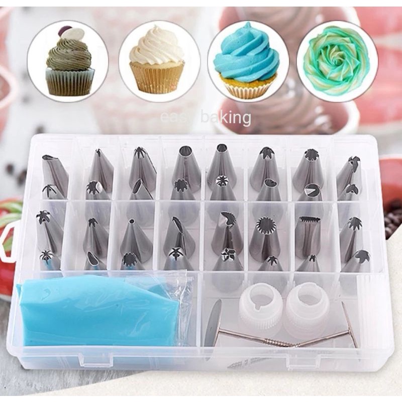 Piping Nozzle Set Stainless Steel Icing Frosting Tips Diy Cake