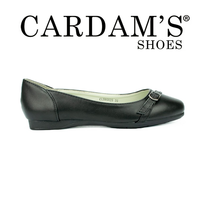 black slip on school shoes