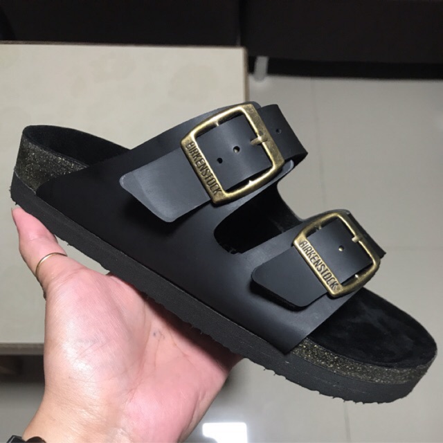 black cork birkenstocks