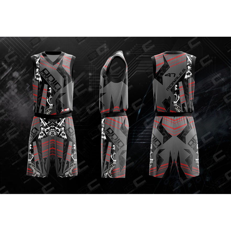 gray sublimation basketball jersey