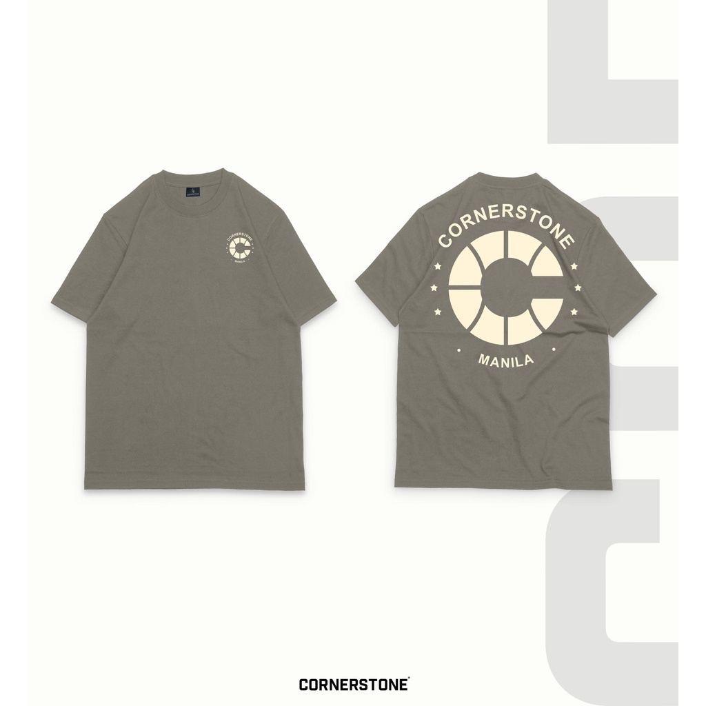 CORNERSTONE CLOTHING OVERSIZED SHIRT " GRAY" (VARSITY) Shopee Philippines