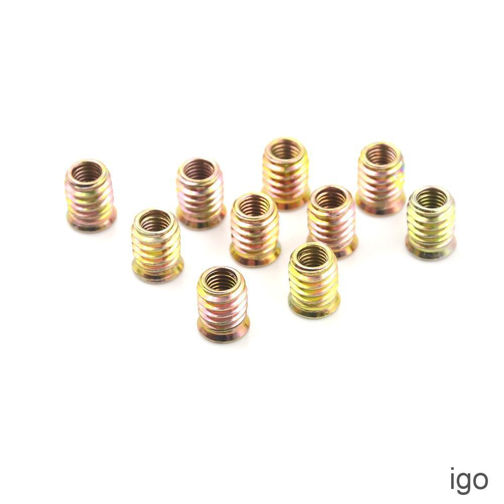 Brass M8 E-Nut Wood Insert Interface Screws Hex Socket Nut Fittings ...