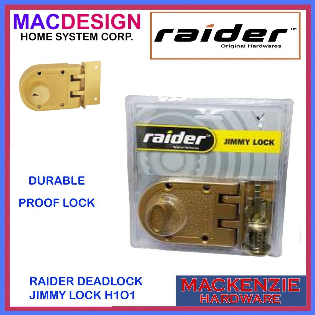 RAIDER H101 DEADLOCK JIMMY LOCK JIMMY PROOF LOCK Shopee Philippines