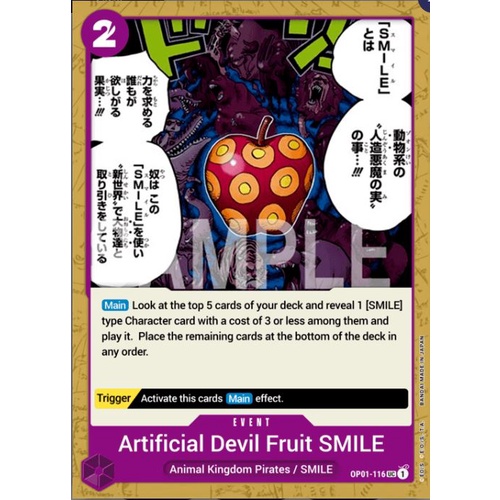 Artificial Devil Fruit Smile One Piece Tcg Romance Dawn Op 01 Japanese Shopee Philippines 8487