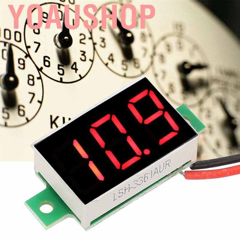 Two-Wire Convenient LED Digital Tube Voltmeter DC 2.4V-30V 0.36 Inch Digital Voltmeter 5pcs with Reverse Connection Protection 