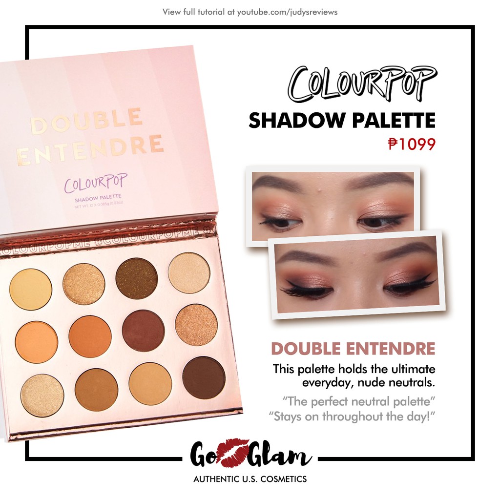 On Hand Colourpop Double Entendre Shadow Palette Matte Cod