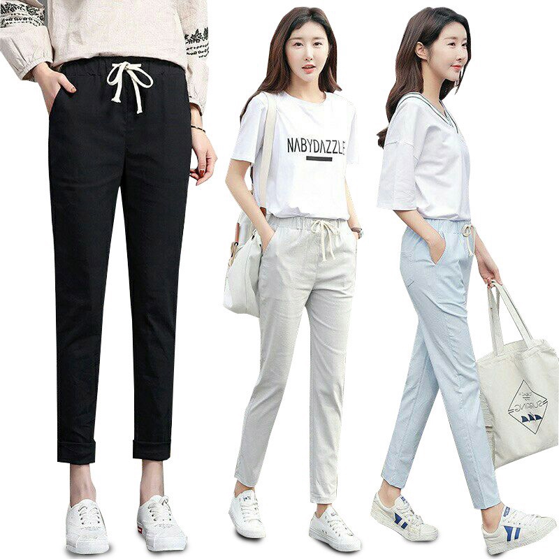 casual cotton pants for ladies