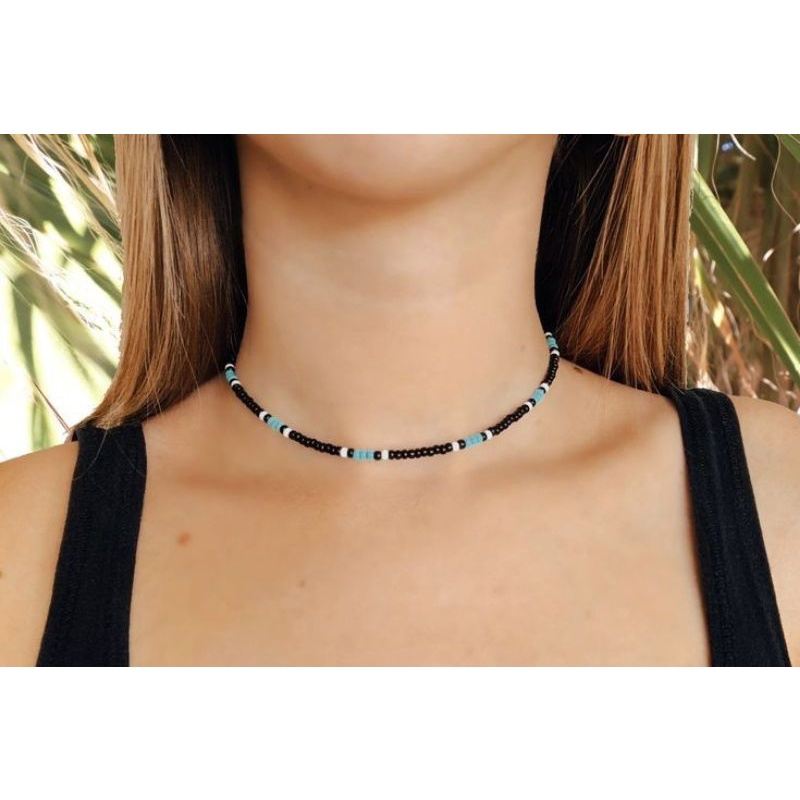 Bead Choker Necklace Bohemian Handmade Beaded Colorful Shopee Philippines