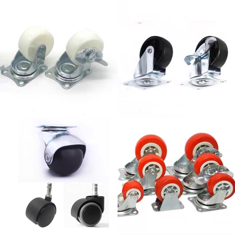 Ball Caster Wheel Rubber Caster Universal Office Chair Wheel Swivel   60029b2c2f3f1474d5208a19c519e86c