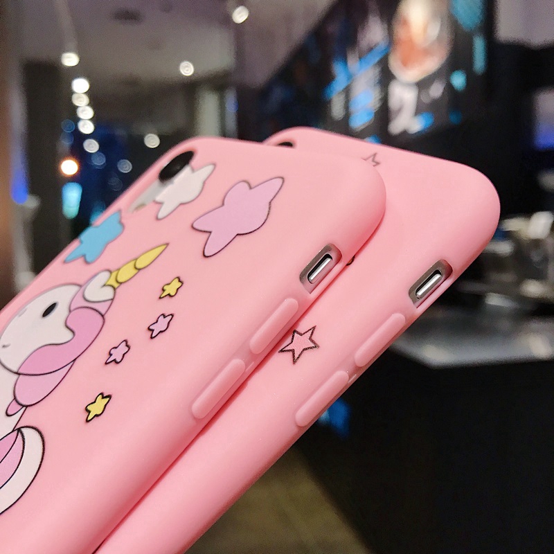 Compatible For Iphone 12 Mini 11 Pro Xs X Xr Max 6 6s 7 8 Plus Se Soft Tpu Phone Case Motif Cute Cartoon Unicorn Shopee Philippines