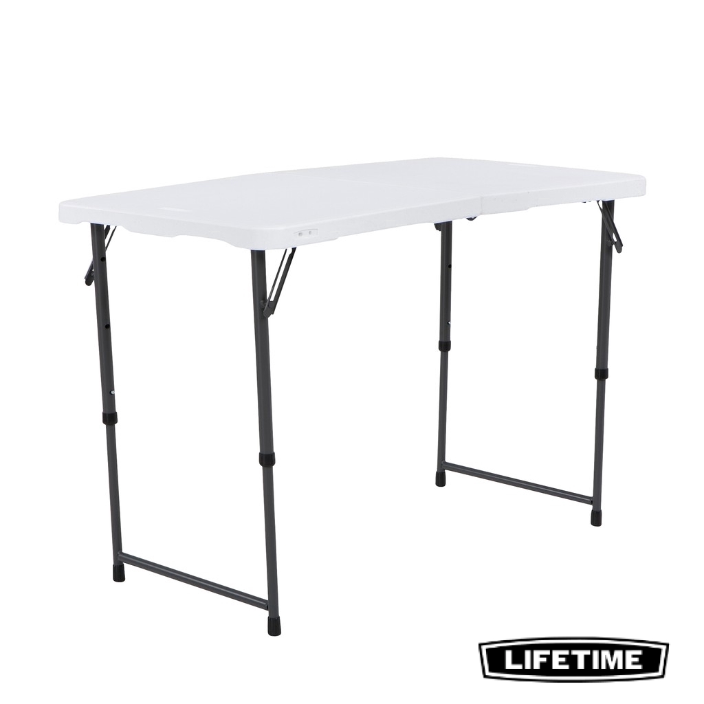 Lifetime 4 Ft Fold In Half Table White Shopee Philippines