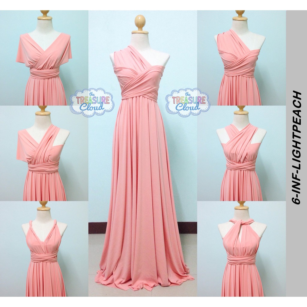 peach infinity dress for wedding