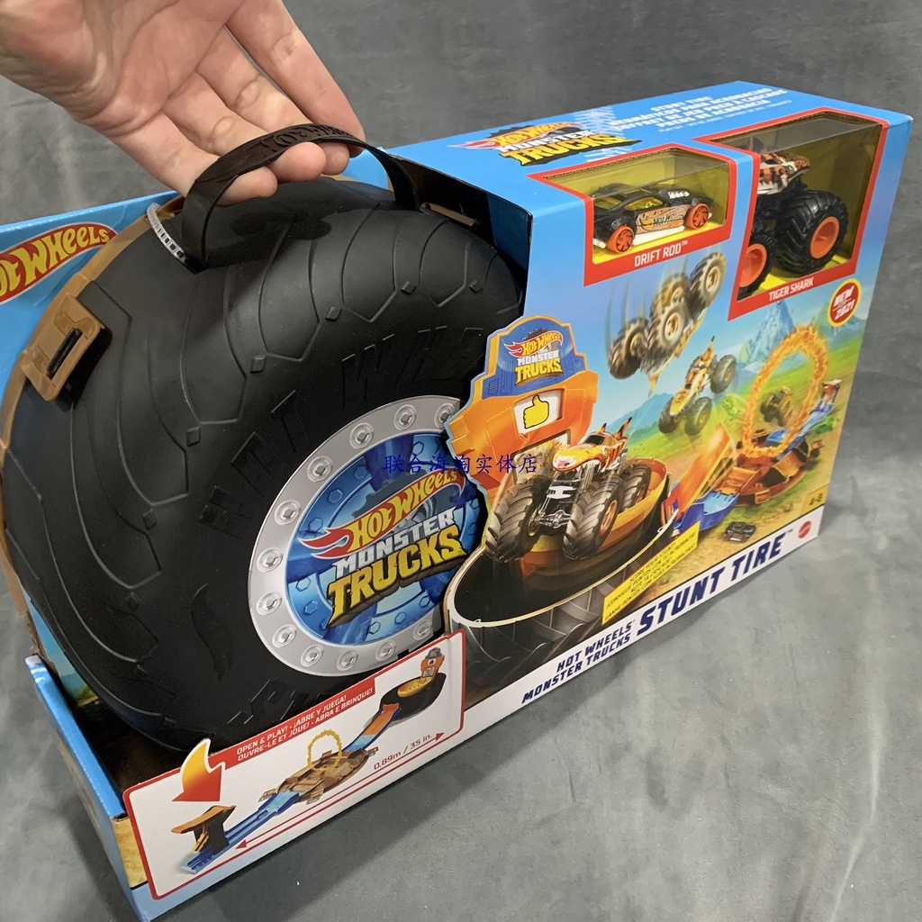 Hot Wheels Monster Trucks Monster Bigfoot Monster Truck Toy Car Bounce Stunt Track Shopee