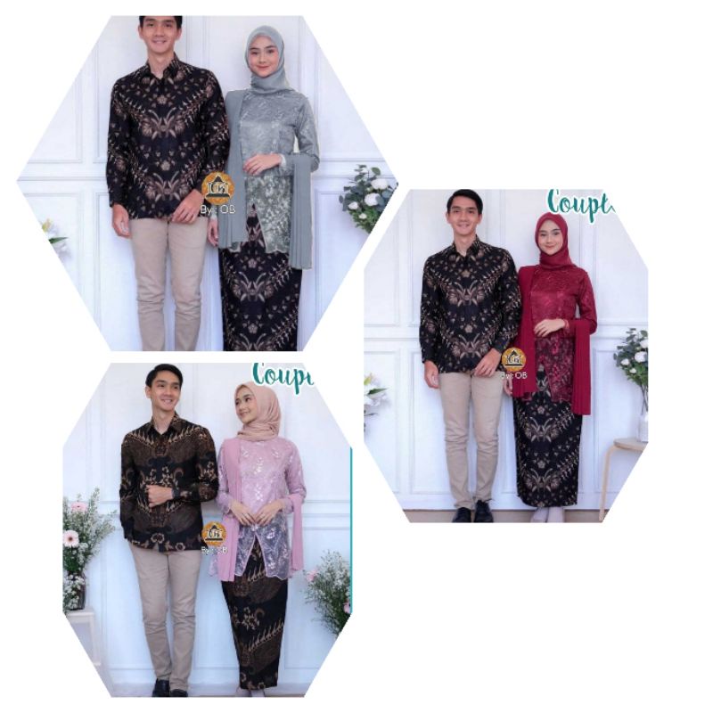 Couple kebaya batik modern kebaya Engagement kebaya Graduation couple ...
