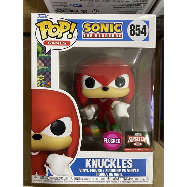 Funko Pop Targetcon Exclusive Sonic the Hedgehog Flocked Knuckles ...