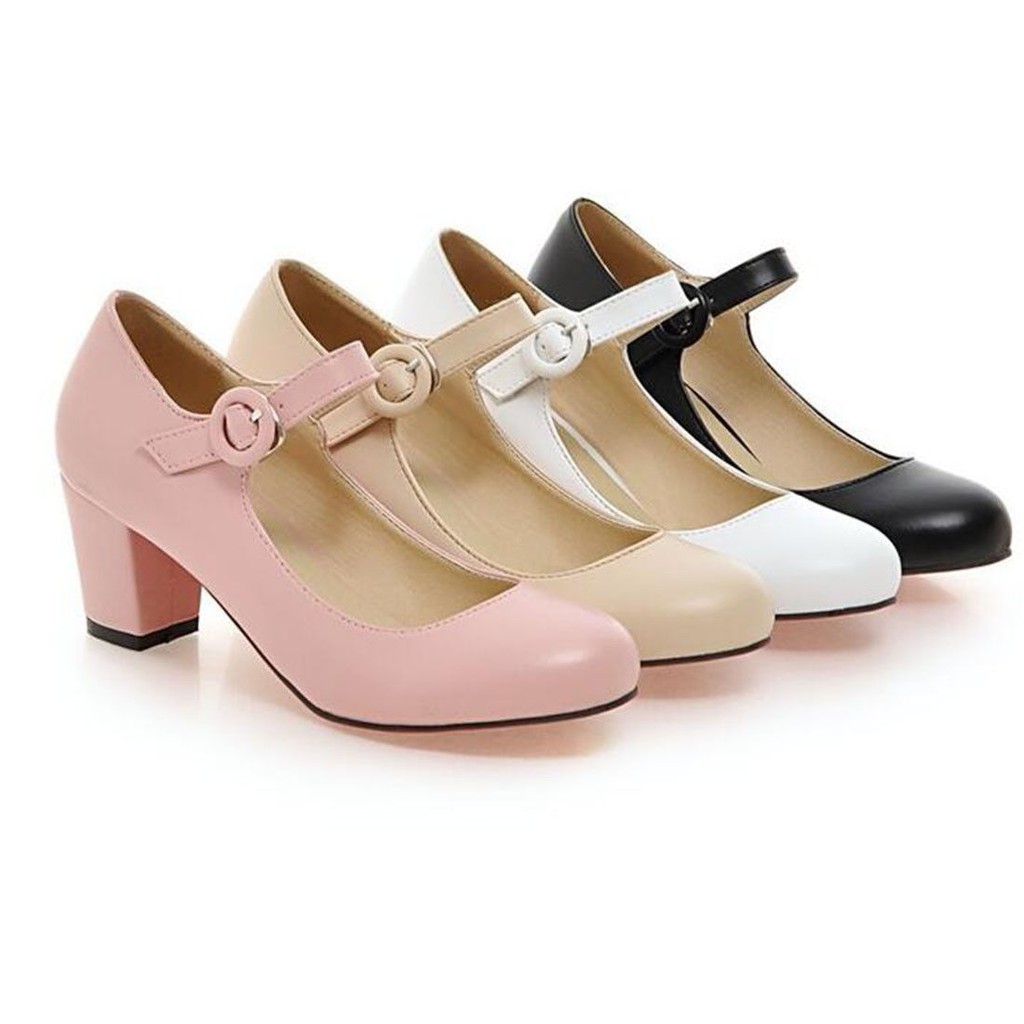 tan mary jane heels