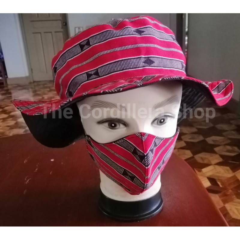 Inabel Handwoven Bucket Hat With Inabel Mask Set Shopee Philippines