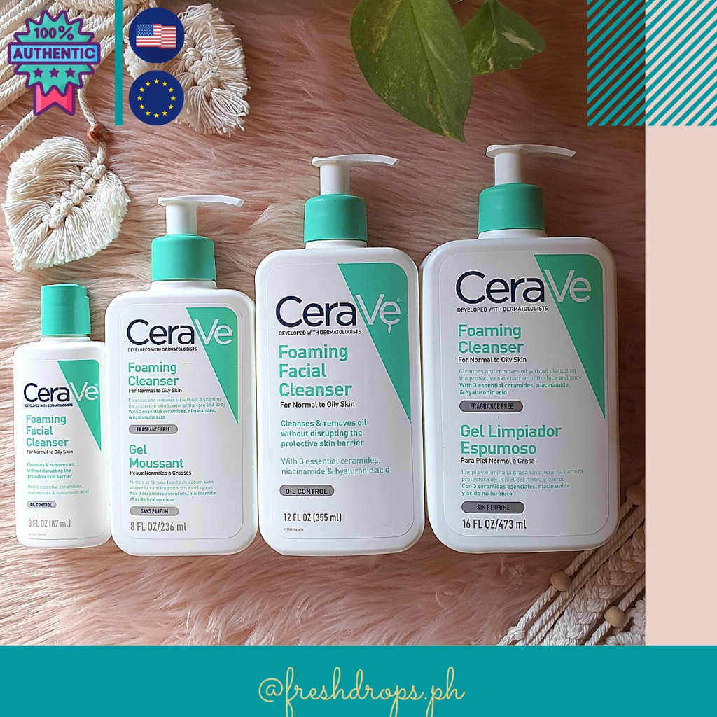 CeraVe Foaming Facial Cleanser 3oz 8oz / 12oz / 16oz Shopee Philippines