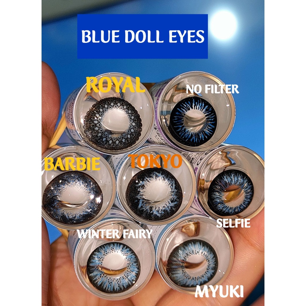 Authentic availableBIG BLUE DOLL EYES CONTACT LENSES WITH CASE Shopee