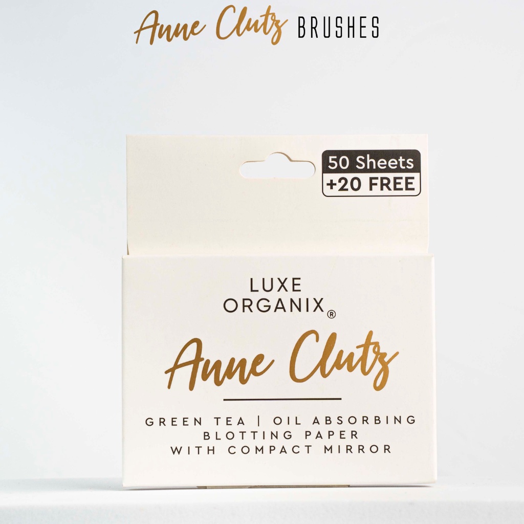 Anne Clutz x Luxe Organix Green Tea Blotting Paper with Compact Mirror