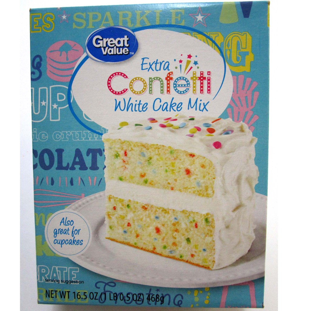 Great Value Extra Confetti White Cake Mix Imported From Usa