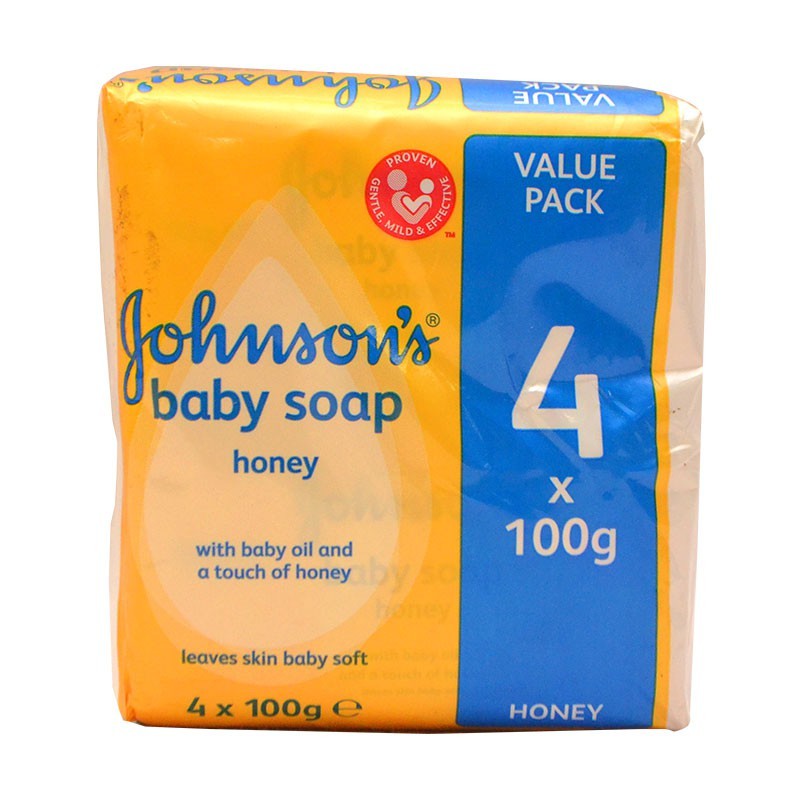 johnson's baby soap honey 100g 4 pack